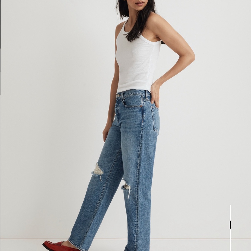 Madewell Low Slung Straight Jeans - Picture 3 of 5